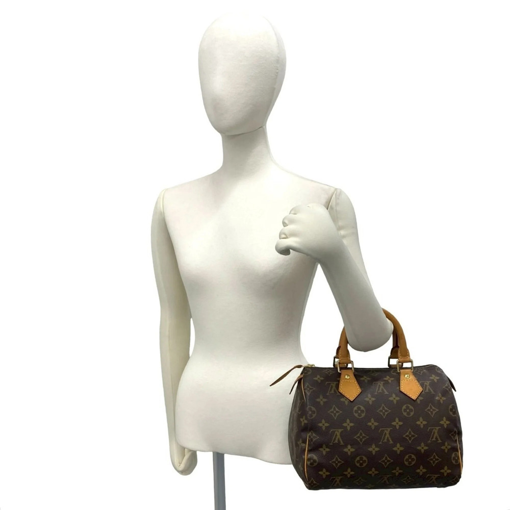 LOUIS VUITTON Brown Monogram Leather Speedy 25 Boston Bag - Picture 2 of 9